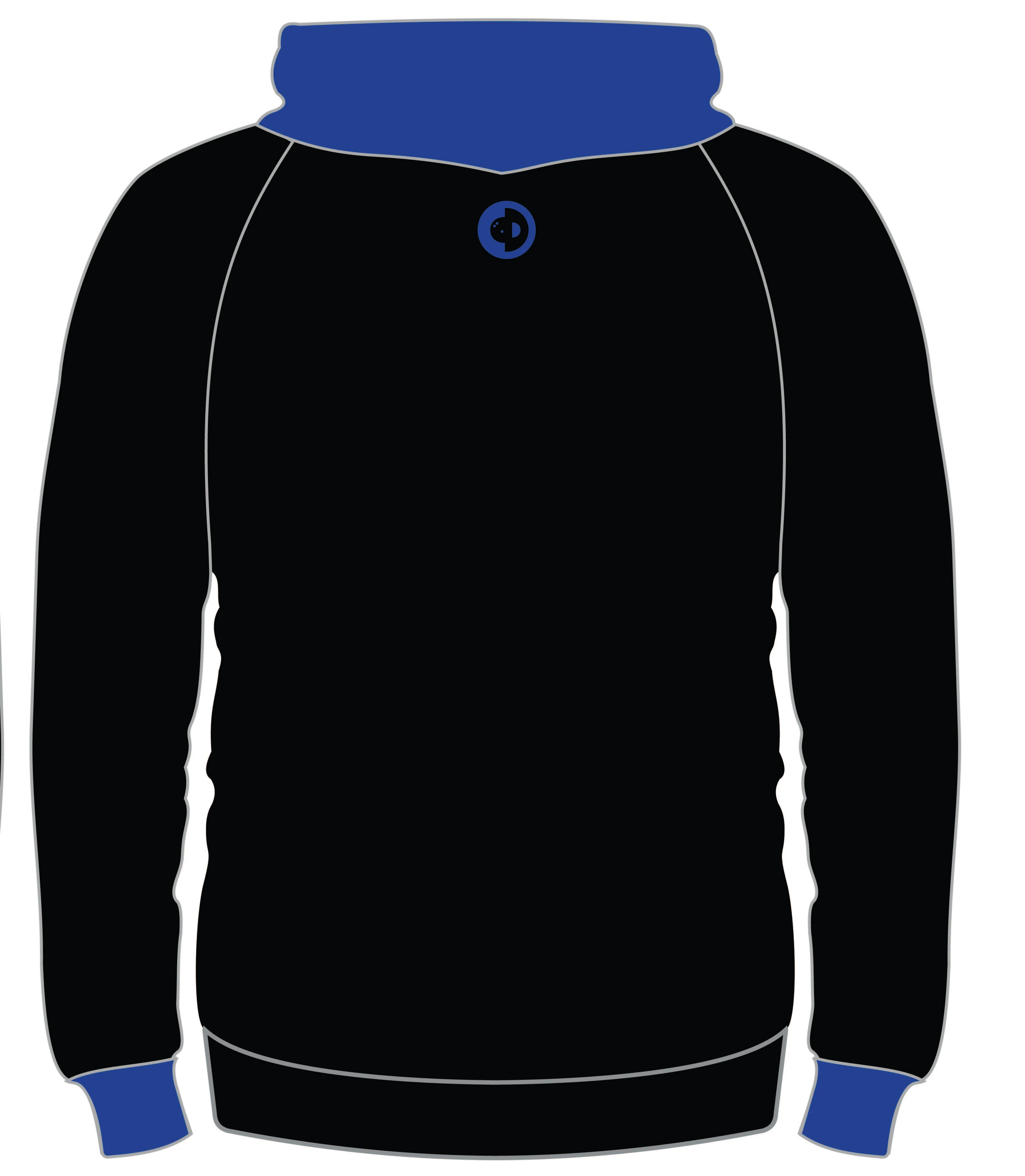 Black and Blue Unisex Hoodie - Image 2