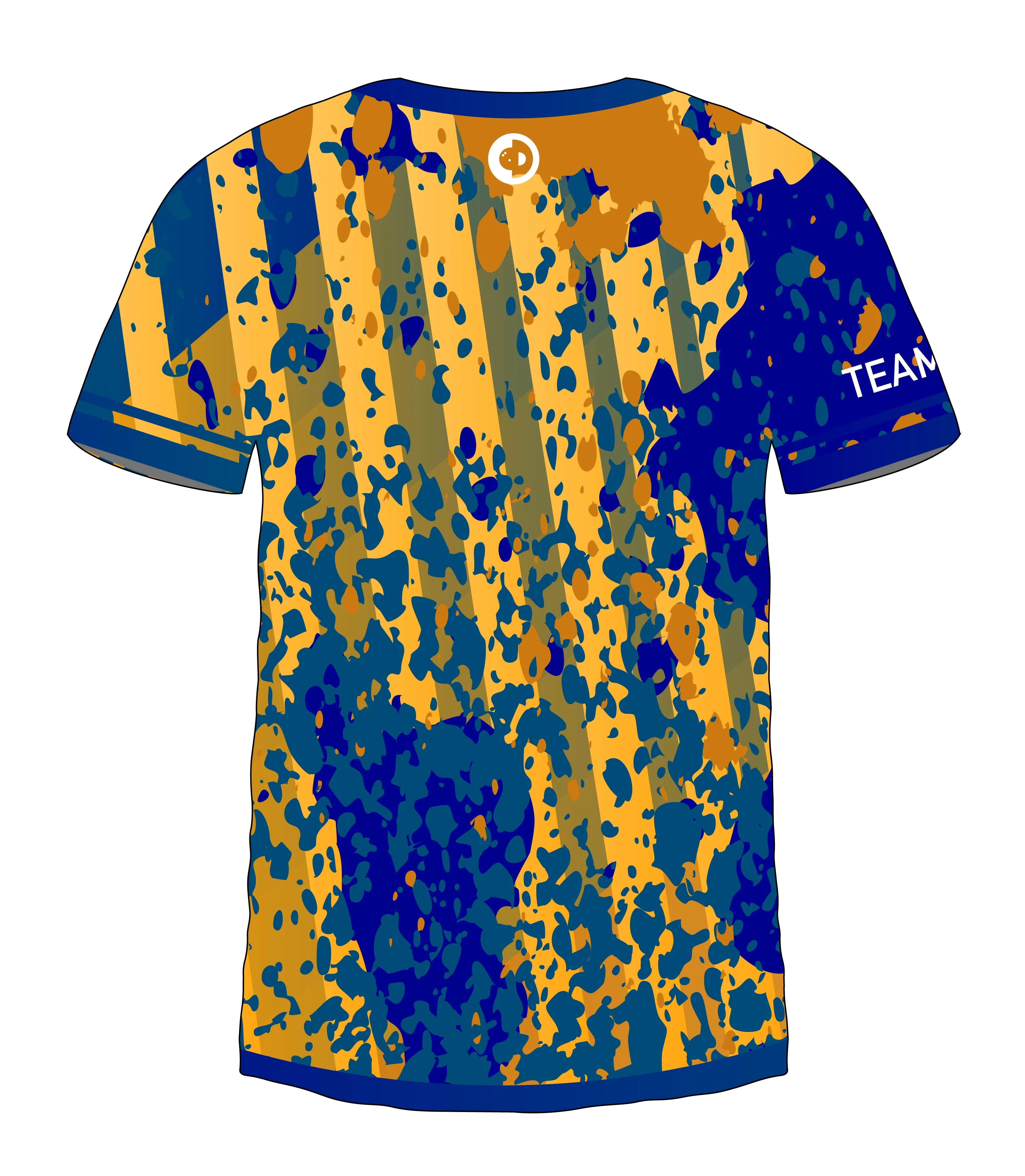 Blue Gold Splatter Jersey - Image 2